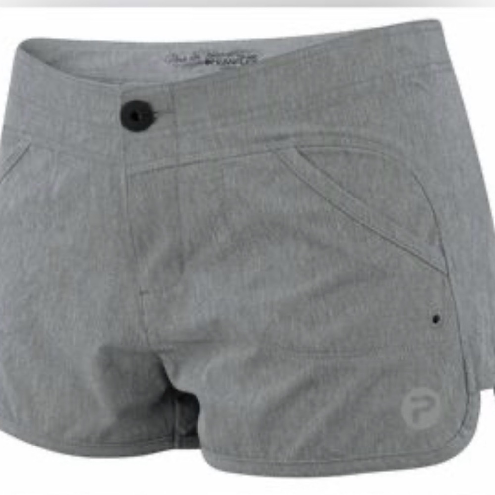 PELAGIC Women's Deep Sea Hybrid Shorts Gray Fishing 4" Water Repellant Size 6